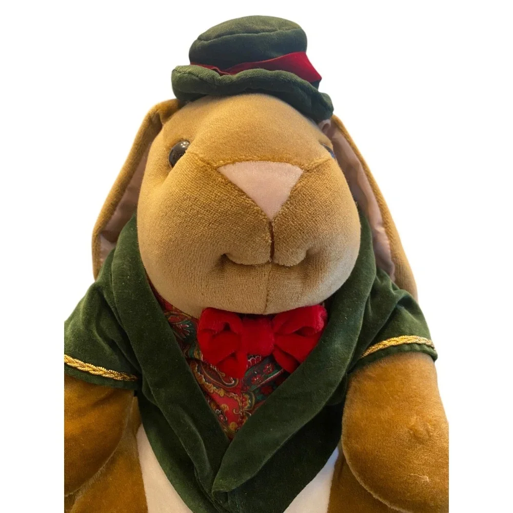 VTG Velveteen‎ Rabbit Plush Toy 1985 Toys R Us Jacket Hat Bow 14